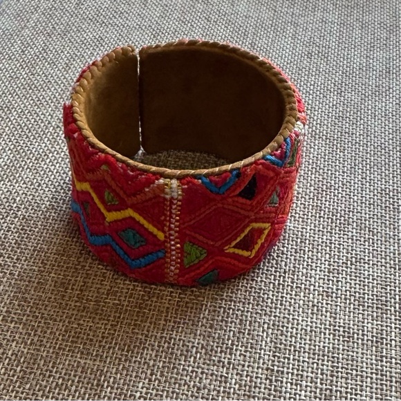 Noonday Collection Colorful Handcrafted Chevron Pattern Bracelet - Picture 4 of 4